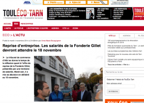 Fonderie Gillet : bientôt une Scop ? (Novembre 2014)