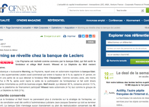 Morning repris par la banque de Leclerc